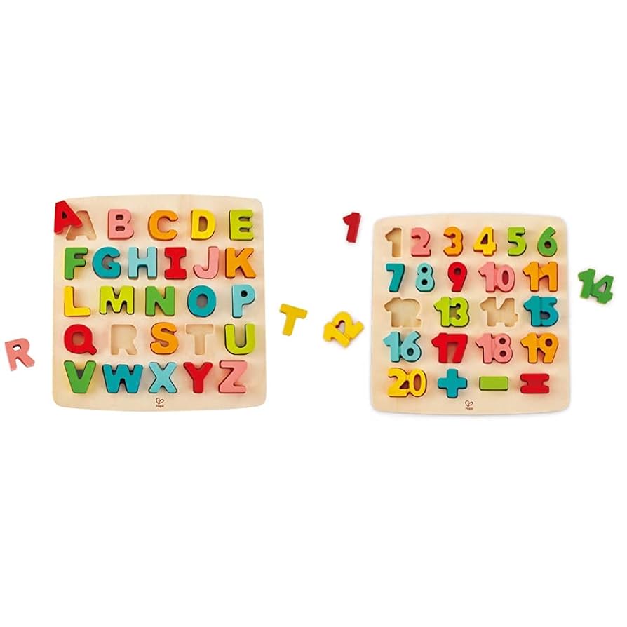 Hape 木製アルファベット大文字、小文字と数字パズル 木製パズル3点セット 4500円相当 Hape(ハペ) アルファベット